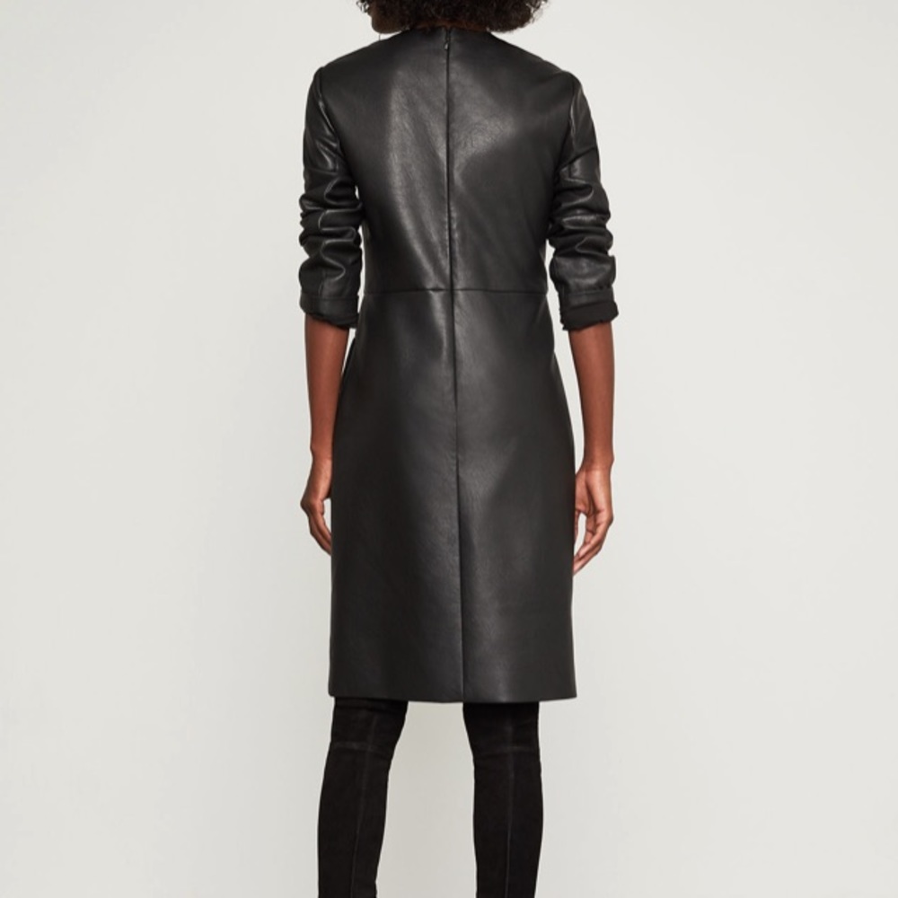 BCBG Faux Leather Dress-size Medium - Picture 2 of 8